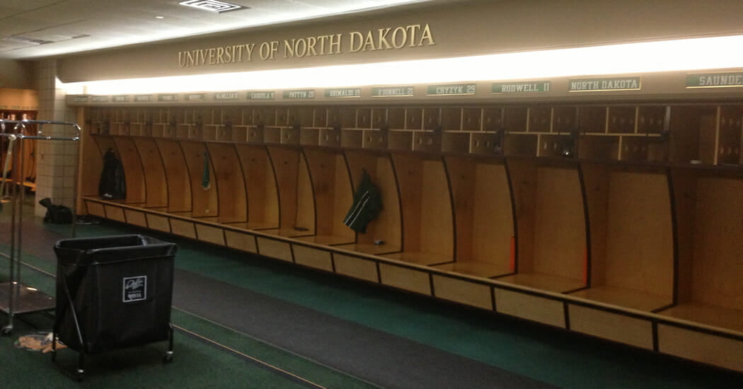 Ralph Engelstad Arena UND Men's Hockey Locker Room - Ledgestone, Inc.